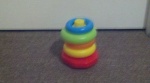 Ring Stacker with Rings in Alphabetical Order by color